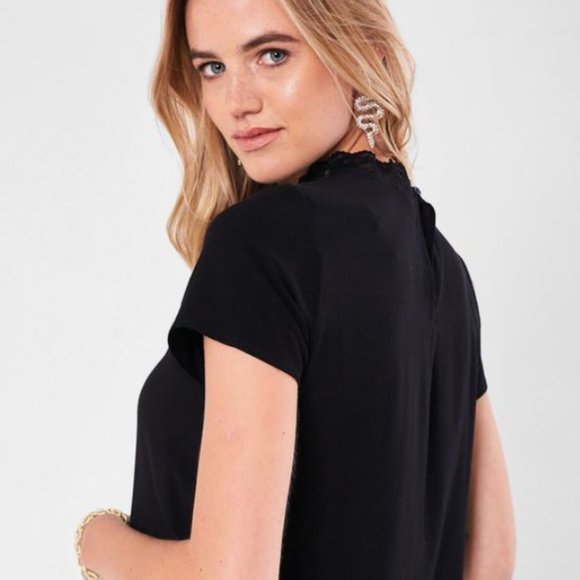 Short Sleeve Lace Top - Picture 3 of 3